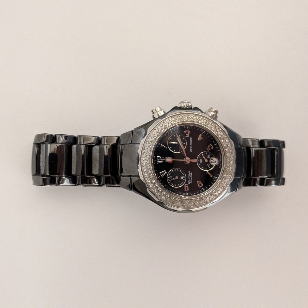 Michele Black and Silver Women's Watch
